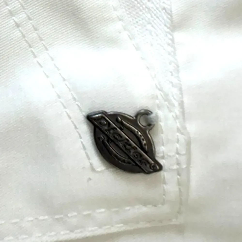 Dickies White Essence‎ Women's Warm-up Jacket - DK302 Full Zip Size Large Scrubs
